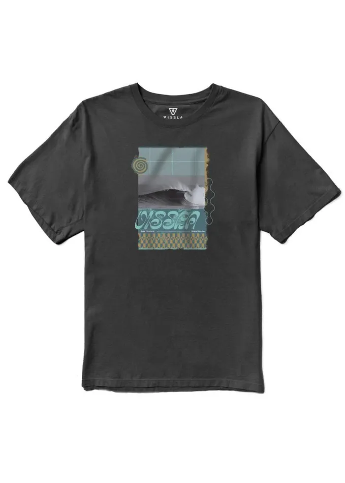 Men Short Sleeves Vissla Foam Ball Organic Tee Phantom