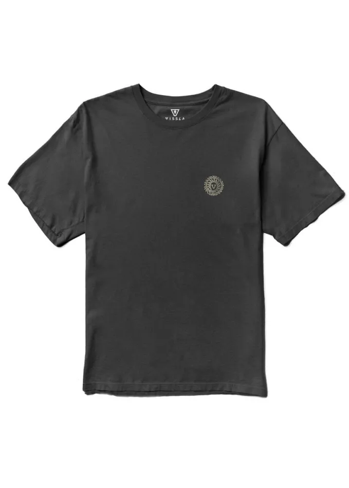 Men Short Sleeves Vissla Kelp Crawl Organic Tee Phantom