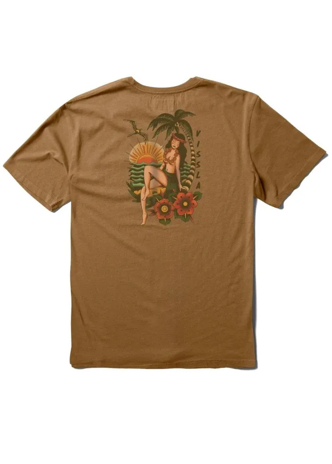 Men Short Sleeves Vissla Lei039D Back Ss Pkt Tee Rubber