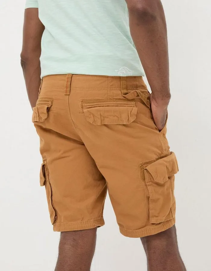 Men Shorts FatFace Breakyard Organic Cotton Cargo Shorts Dark Tan