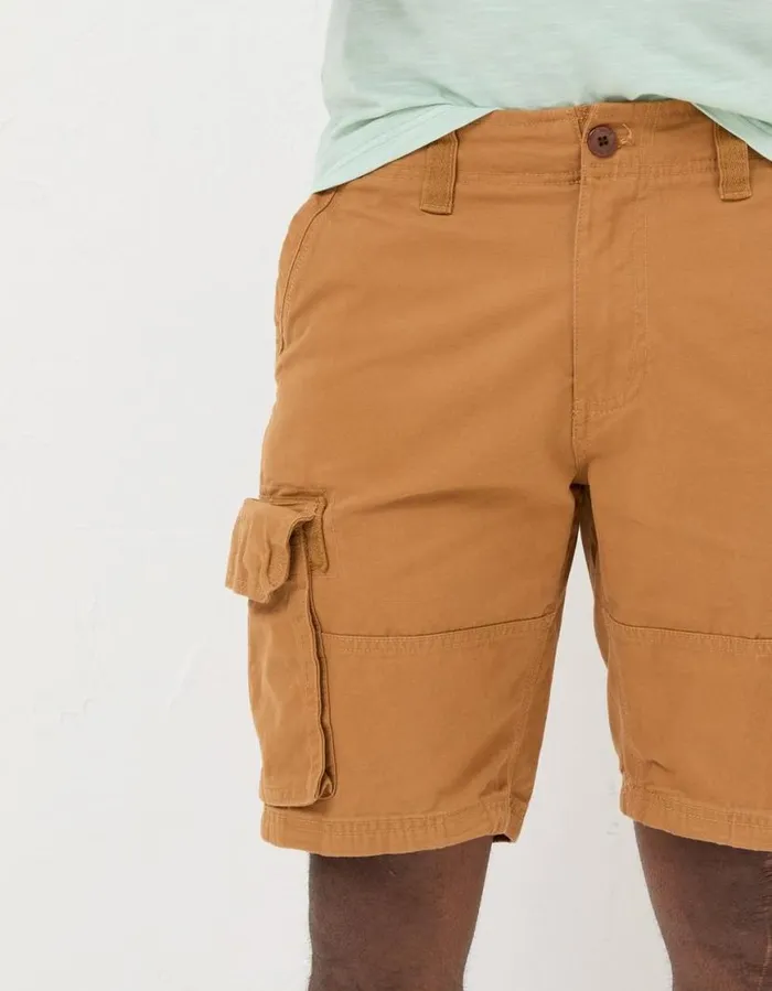 Men Shorts FatFace Breakyard Organic Cotton Cargo Shorts Dark Tan