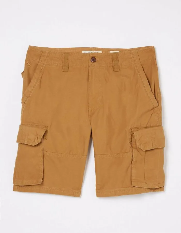Men Shorts FatFace Breakyard Organic Cotton Cargo Shorts Dark Tan