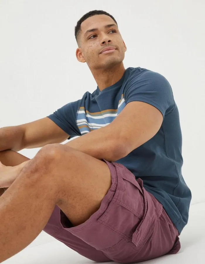 Men Shorts FatFace Bude Lightweight Cargo Shorts Washed Purple