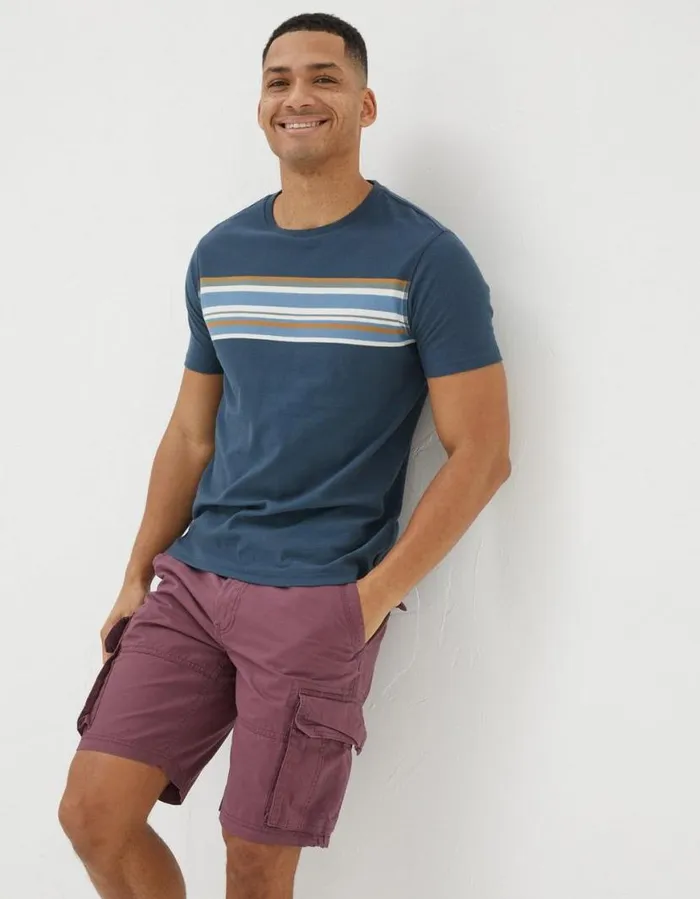 Men Shorts FatFace Bude Lightweight Cargo Shorts Washed Purple