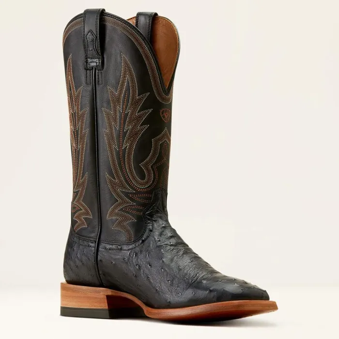Men Showboat Cowboy Boot Black Full Quill Ostrichancient Black Ariat Western Boots Men Showboat Cowboy Boot Black Full Quill Ostrichancient Black Ariat Western Boots