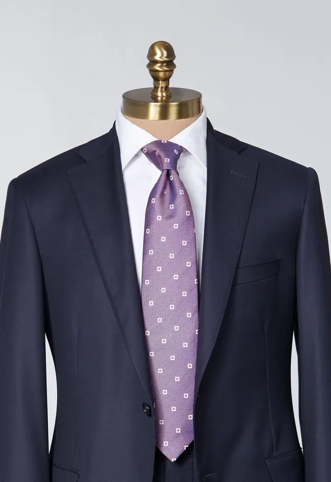 Men Silk Jacquard Spaced Diamond Tie Light Blue Paul Stuart Ties and Pocket Squares Men Silk Jacquard Spaced Diamond Tie Light Blue Paul Stuart Ties and Pocket Squares