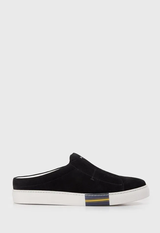 Men Slide Suede Sneaker Black Paul Stuart Sneakers