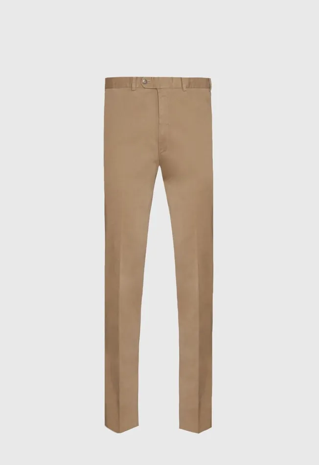 Men Solid Khaki Pant Khaki Paul Stuart Pants