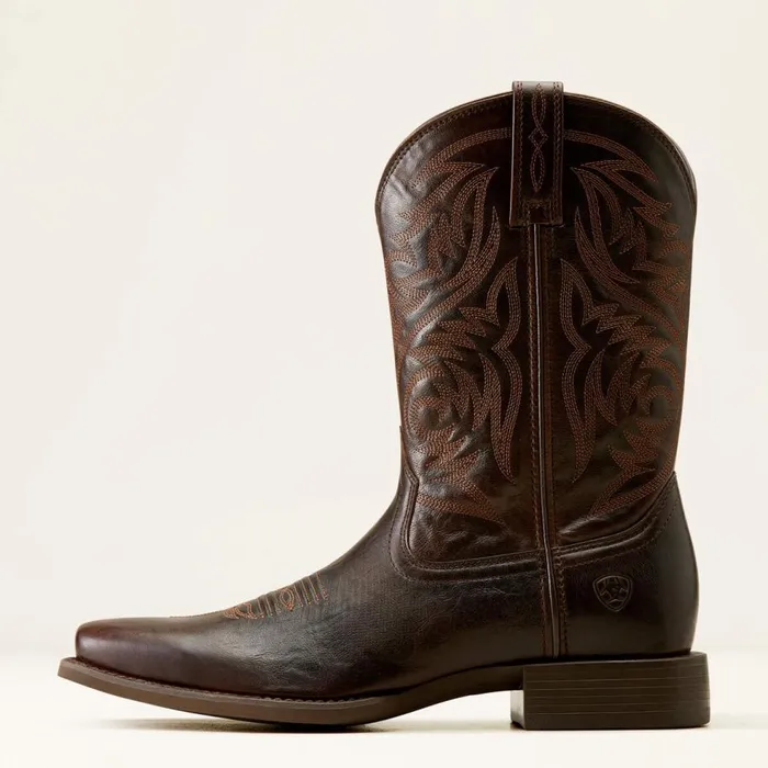 Men Sport Herdsman Cowboy Boot Burnished Chocolate Ariat Western Boots Men Sport Herdsman Cowboy Boot Burnished Chocolate Ariat Western Boots
