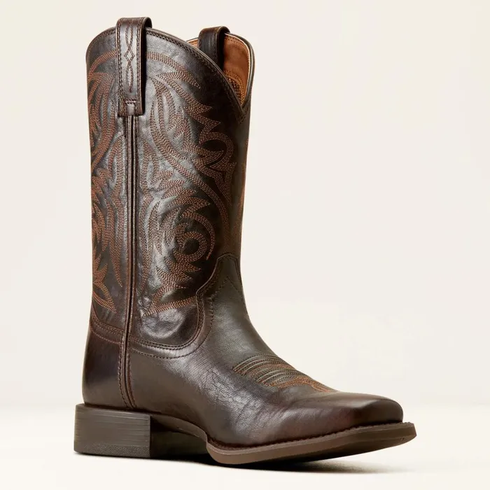 Men Sport Herdsman Cowboy Boot Burnished Chocolate Ariat Western Boots Men Sport Herdsman Cowboy Boot Burnished Chocolate Ariat Western Boots