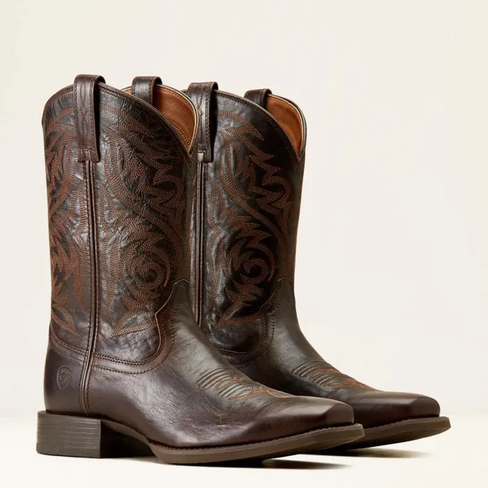 Men Sport Herdsman Cowboy Boot Burnished Chocolate Ariat Western Boots Men Sport Herdsman Cowboy Boot Burnished Chocolate Ariat Western Boots