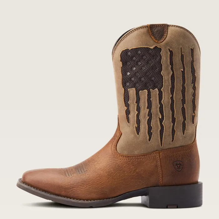 Men Sport My Country VentTEK Western Boot Faithful Brown Ariat Western Boots Men Sport My Country VentTEK Western Boot Faithful Brown Ariat Western Boots