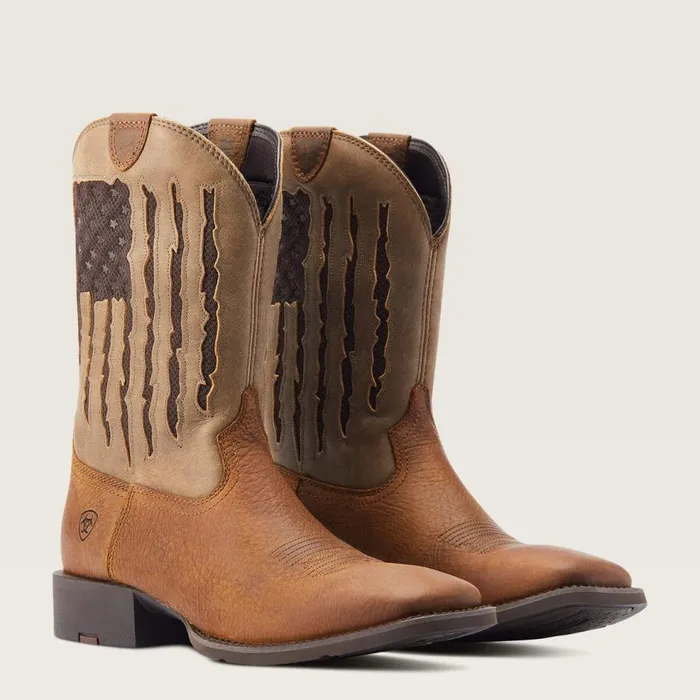 Men Sport My Country VentTEK Western Boot Faithful Brown Ariat Western Boots Men Sport My Country VentTEK Western Boot Faithful Brown Ariat Western Boots