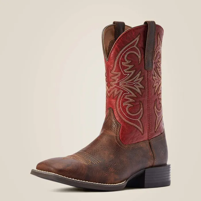 Men Sport Pardner Western Boot Matte Rebel Brown Ariat Western Boots