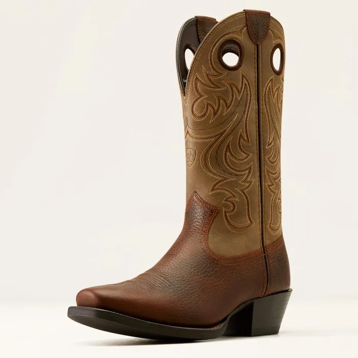 Men Sport Square Toe Cowboy Boot Brown Oiled Rowdybrown Bomber Ariat Western Boots
