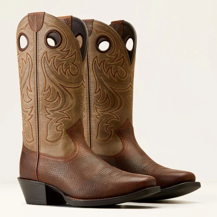 Men Sport Square Toe Cowboy Boot Brown Oiled Rowdybrown Bomber Ariat Western Boots Men Sport Square Toe Cowboy Boot Brown Oiled Rowdybrown Bomber Ariat Western Boots