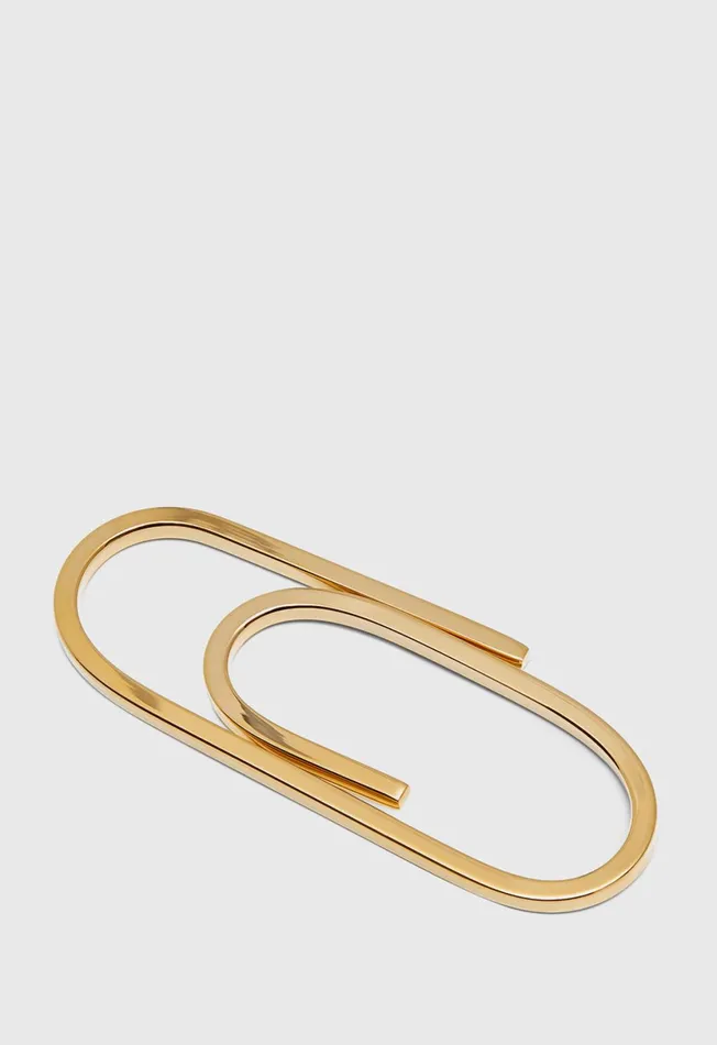 Men Square Wire Money Clip Gold Paul Stuart Jewelry