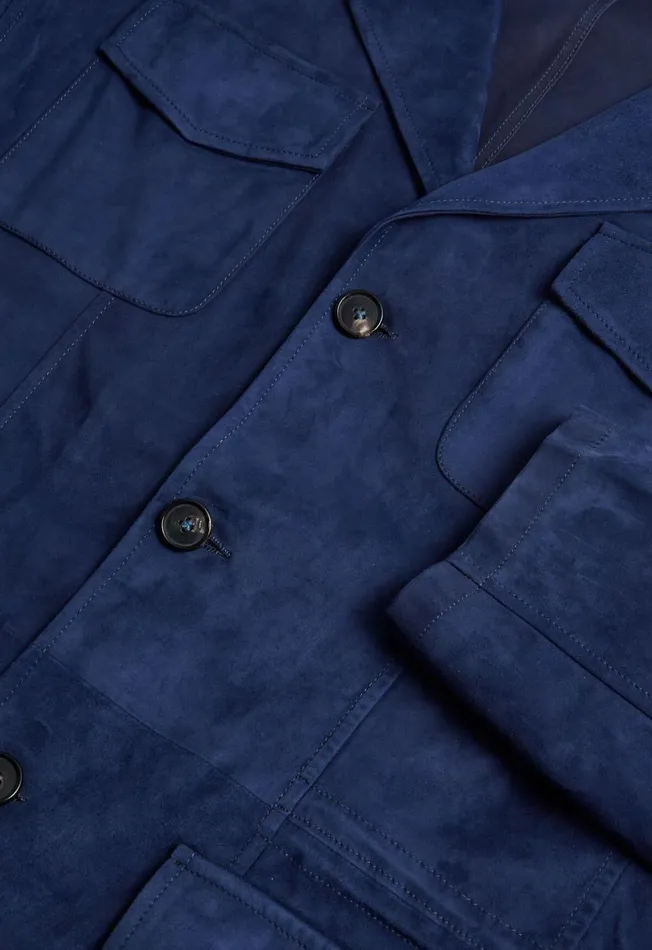 Men Suede Field Jacket Navy Paul Stuart Coats and Outerwear Men Suede Field Jacket Navy Paul Stuart Coats and Outerwear
