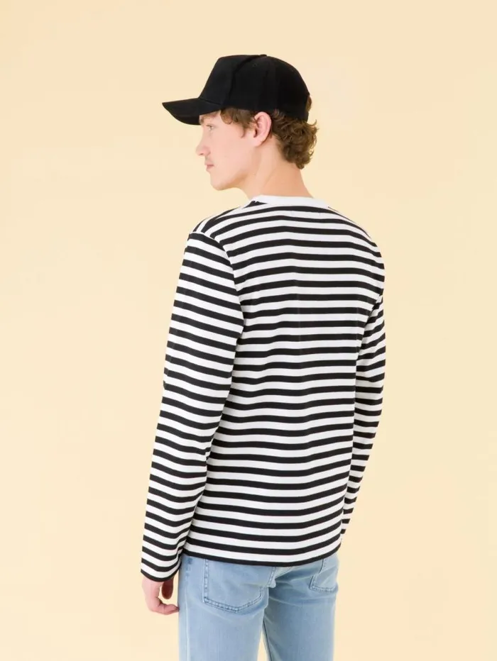 Men TShirts and Polos Agns B Black And White Cotton Coulos 1212 Striped TShirt