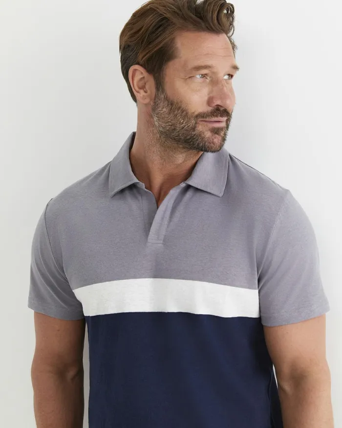 Men TShirts and Polos Sportscraft Gerard Stripe Polo Blue Multi