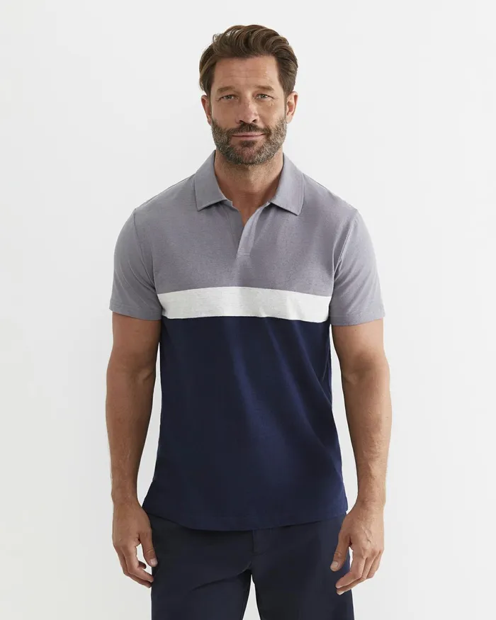 Men TShirts and Polos Sportscraft Gerard Stripe Polo Blue Multi
