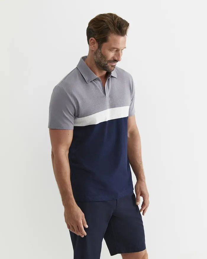 Men TShirts and Polos Sportscraft Gerard Stripe Polo Blue Multi