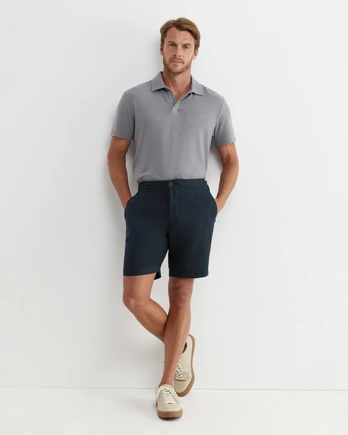 Men TShirts and Polos Sportscraft Osborne Linen Blend Polo Grey