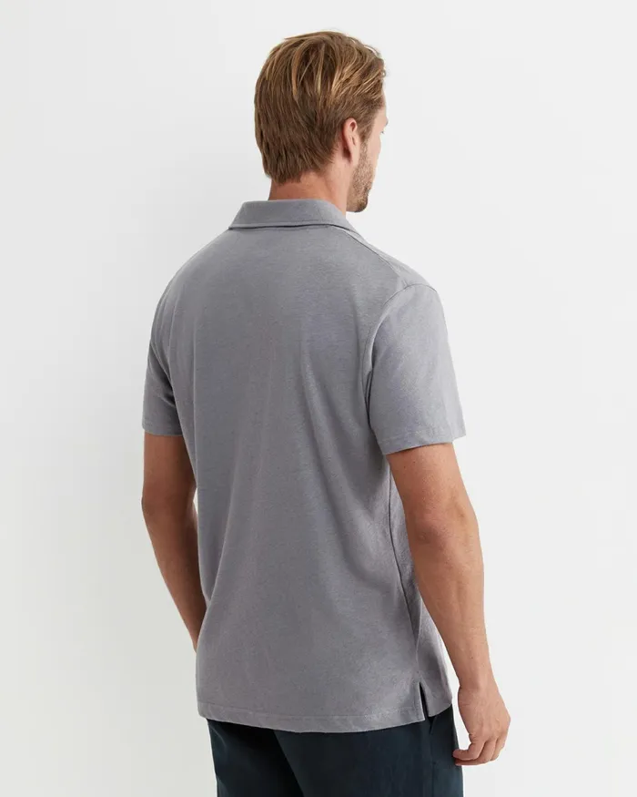 Men TShirts and Polos Sportscraft Osborne Linen Blend Polo Grey