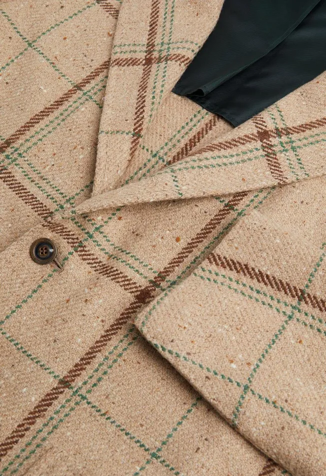 Men Tan Plaid Jacket Tan Paul Stuart Sport Jacket and Blazers Men Tan Plaid Jacket Tan Paul Stuart Sport Jacket and Blazers