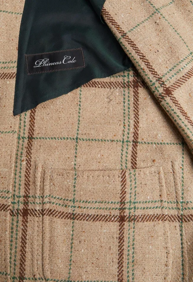 Men Tan Plaid Jacket Tan Paul Stuart Sport Jacket and Blazers Men Tan Plaid Jacket Tan Paul Stuart Sport Jacket and Blazers