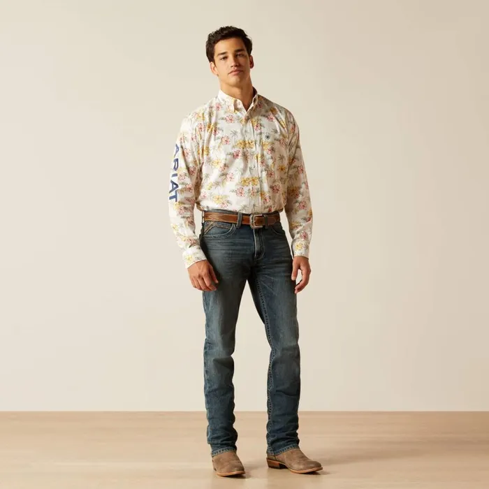 Men Team Charlie Classic Fit Shirt Gardenia Ariat Button Down Shirts