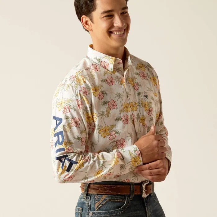Men Team Charlie Classic Fit Shirt Gardenia Ariat Button Down Shirts
