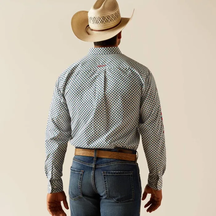 Men Team Lochlan Fitted Shirt White Ariat Button Down Shirts Men Team Lochlan Fitted Shirt White Ariat Button Down Shirts