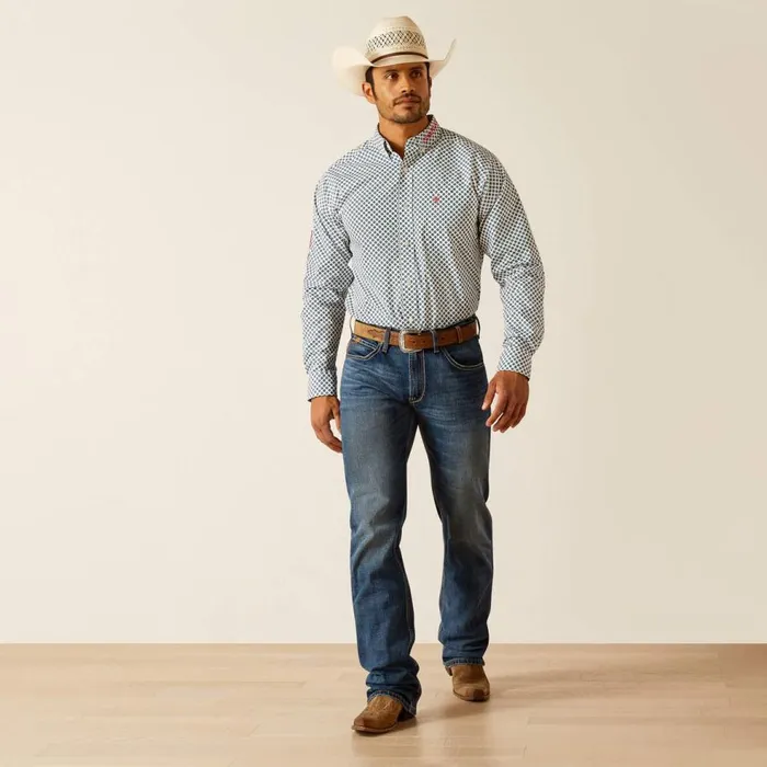 Men Team Lochlan Fitted Shirt White Ariat Button Down Shirts Men Team Lochlan Fitted Shirt White Ariat Button Down Shirts