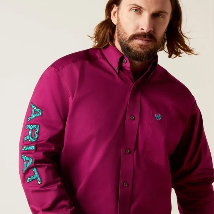 Men Team Logo Twill Classic Fit Shirt Bella Donna Ariat Button Down Shirts Men Team Logo Twill Classic Fit Shirt Bella Donna Ariat Button Down Shirts