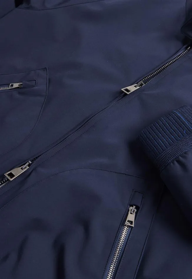 Men Technical Jersey Bomber Jacket Navy Paul Stuart Outerwear Men Technical Jersey Bomber Jacket Navy Paul Stuart Outerwear