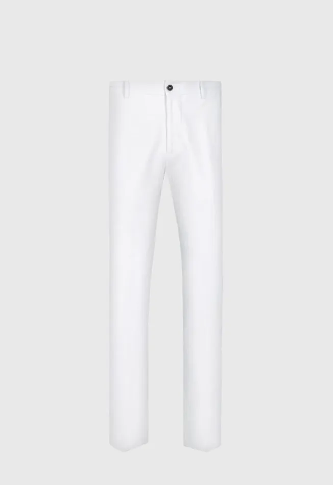 Men Technical Jersey Sport Trouser White Paul Stuart Pants