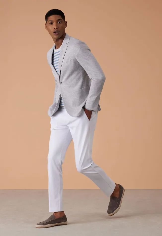 Men Technical Jersey Sport Trouser White Paul Stuart Pants Men Technical Jersey Sport Trouser White Paul Stuart Pants