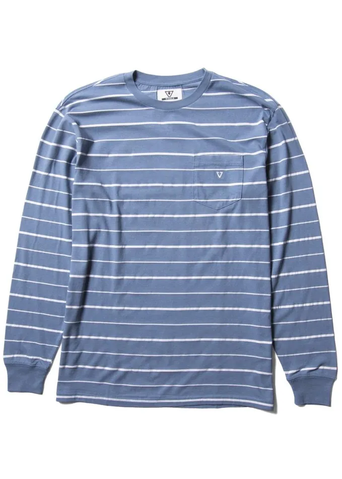 Men Tees Vissla Longline Boys Ls Pkt Tee Slate