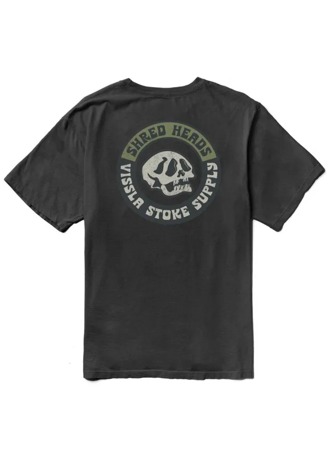 Men Tees Vissla Resin Heads Boys Tee Black