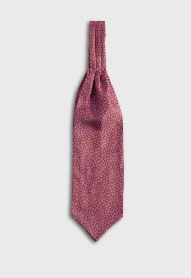Men Tossed Pine Silk Ascot Red Paul Stuart Ties