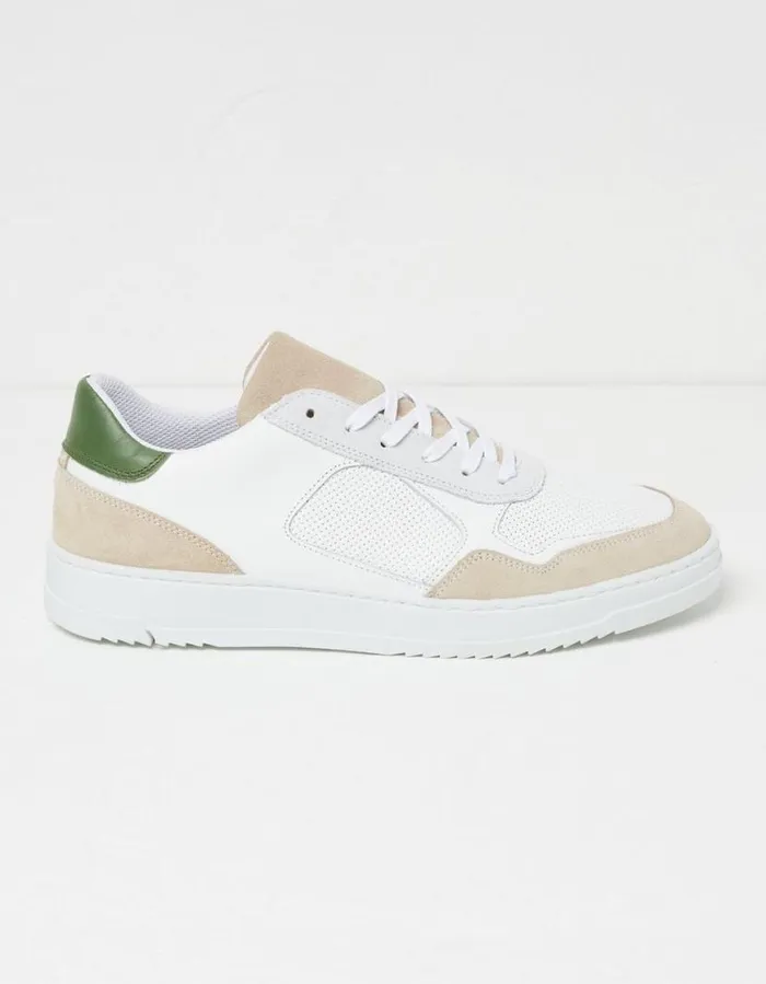 Men Trainers FatFace Axel Skater Trainers White