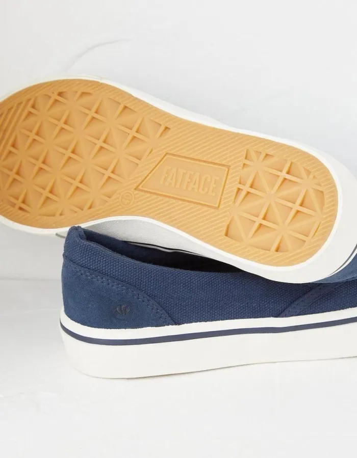 Men Trainers FatFace Ollie Slip On Trainers Navy