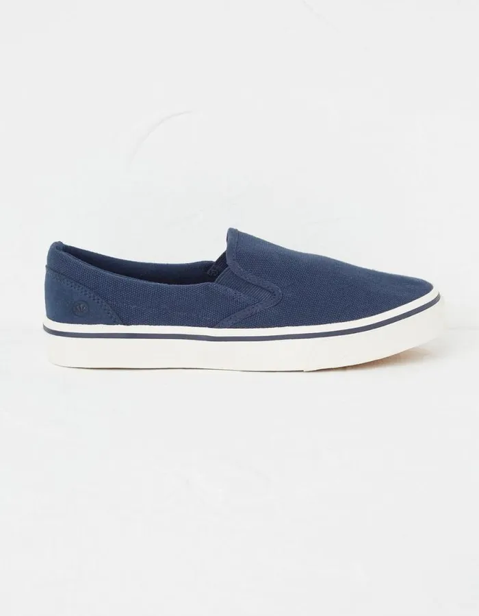Men Trainers FatFace Ollie Slip On Trainers Navy