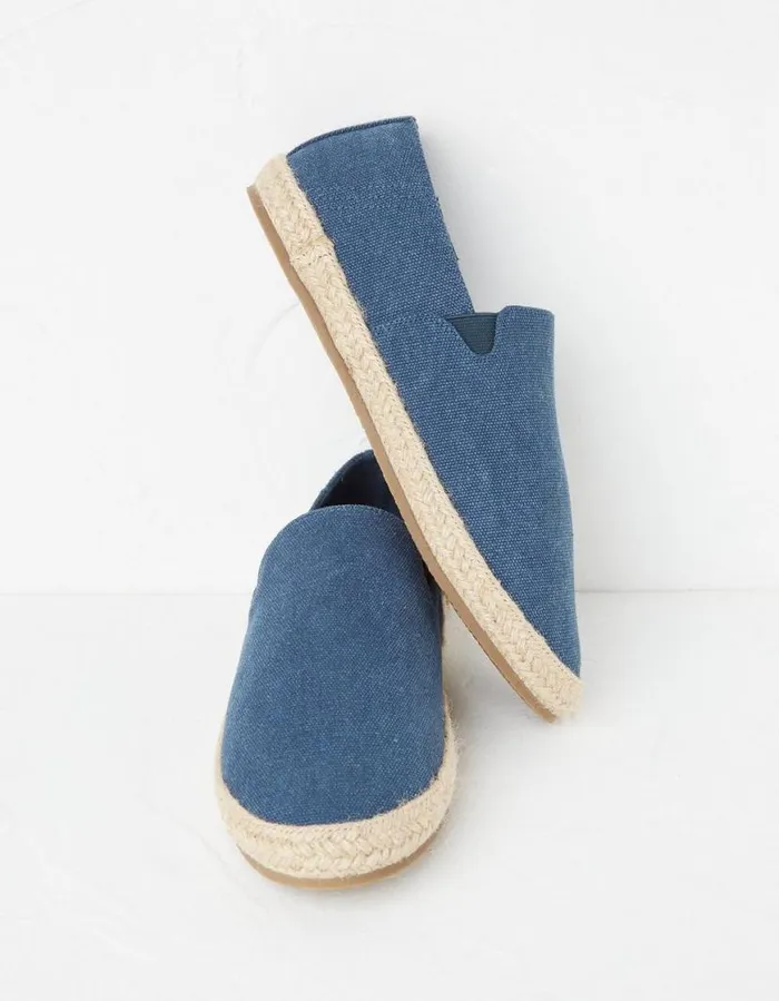 Men Trainers FatFace Slip On Espadrilles Navy