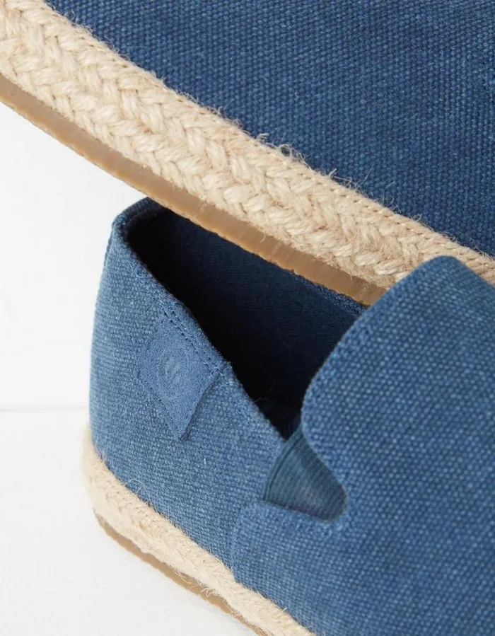 Men Trainers FatFace Slip On Espadrilles Navy