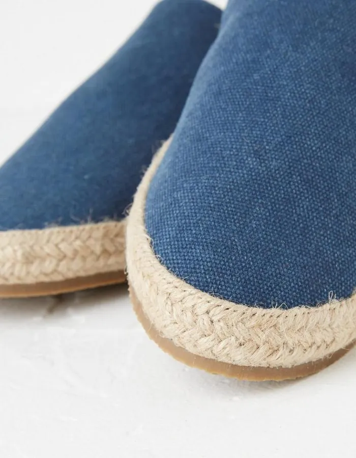 Men Trainers FatFace Slip On Espadrilles Navy