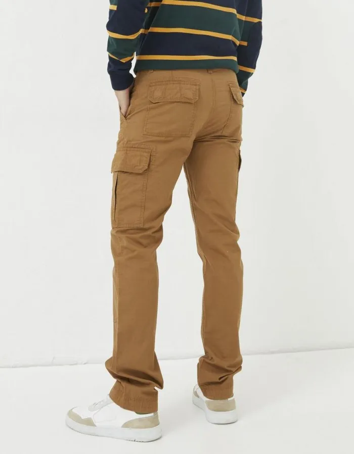 Men Trousers and Chinos FatFace Corby Ripstop Cargo Trousers Tan