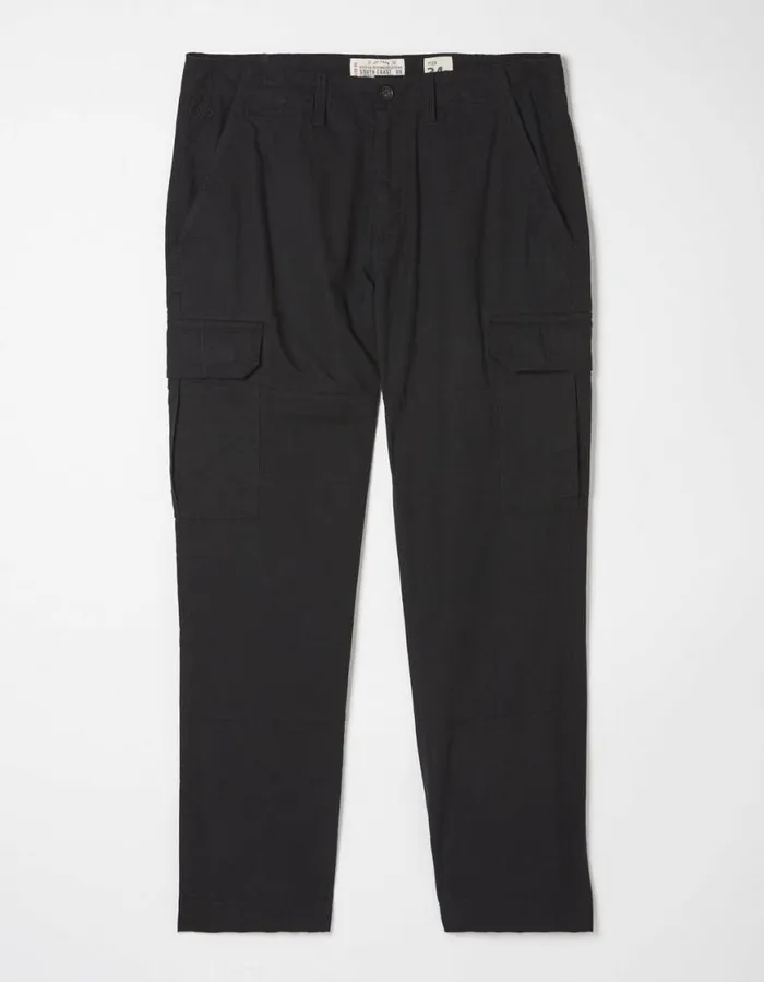 Men Trousers and Chinos FatFace Corby Ripstop Cargo Trousers Washed Black