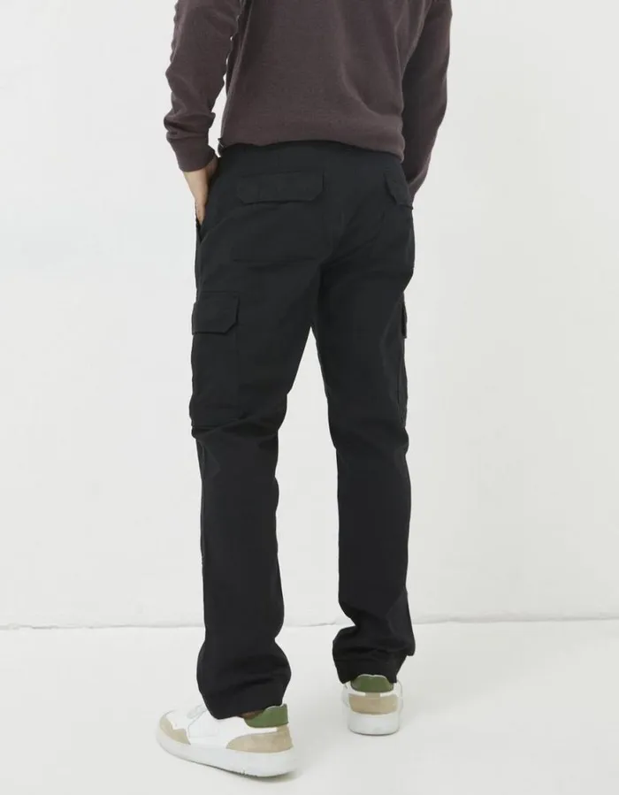 Men Trousers and Chinos FatFace Corby Ripstop Cargo Trousers Washed Black